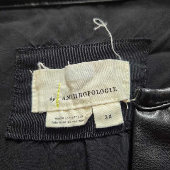 Plus 3X Anthropologie The Somerset maxi dress faux leather embroidered edition - Picture 6 of 12